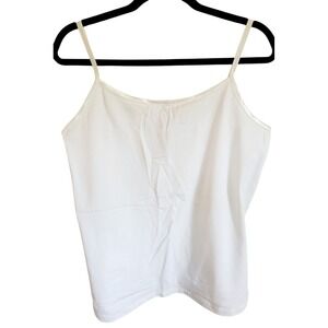 Avenue 14/16 White Camisole‎ Tank Top-Adjustable-Stretch NWT
